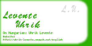 levente uhrik business card